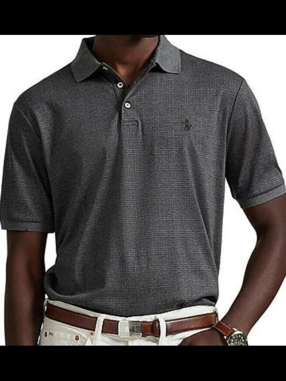 Polo Ralph Lauren Classic Fit Glen Plaid Soft Cotton Short Sleeve Polo Shirt